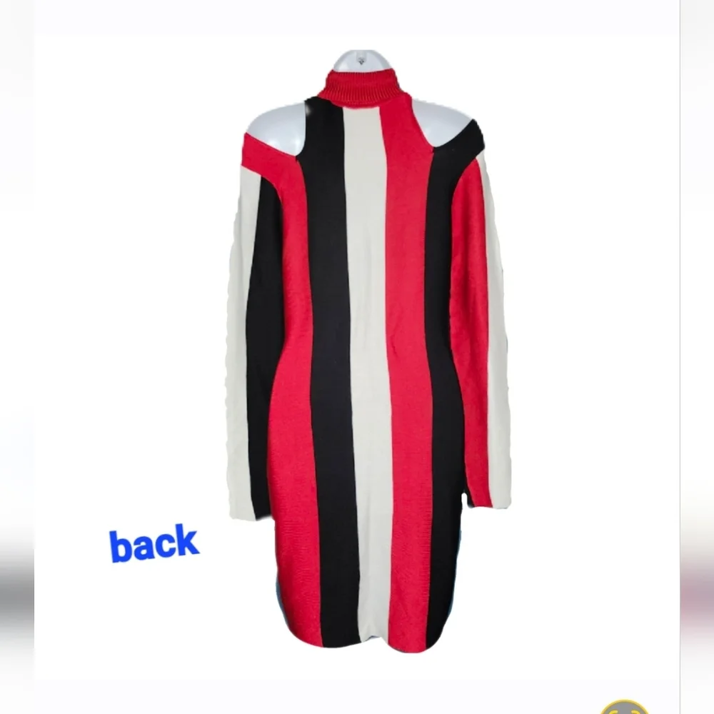 Almost Famous | Striped Off Shoulder Dress - Picture 4 of 6